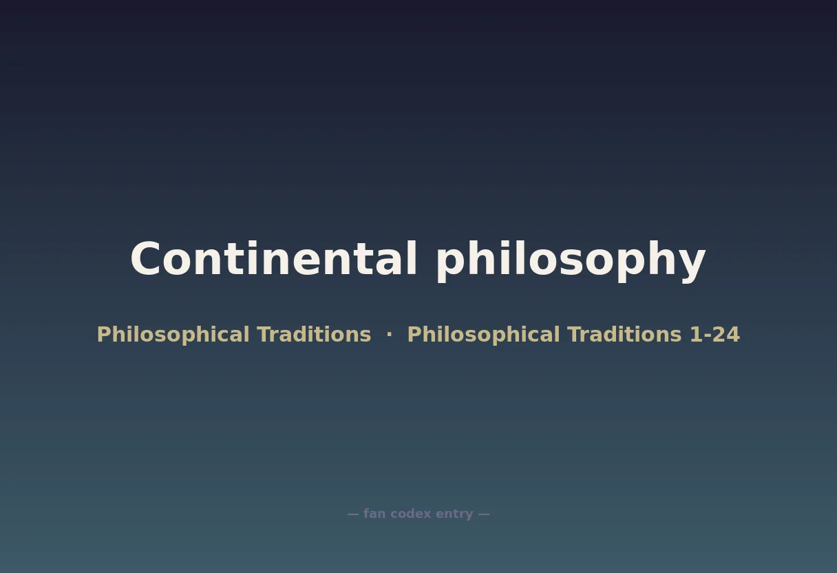 Continental philosophy