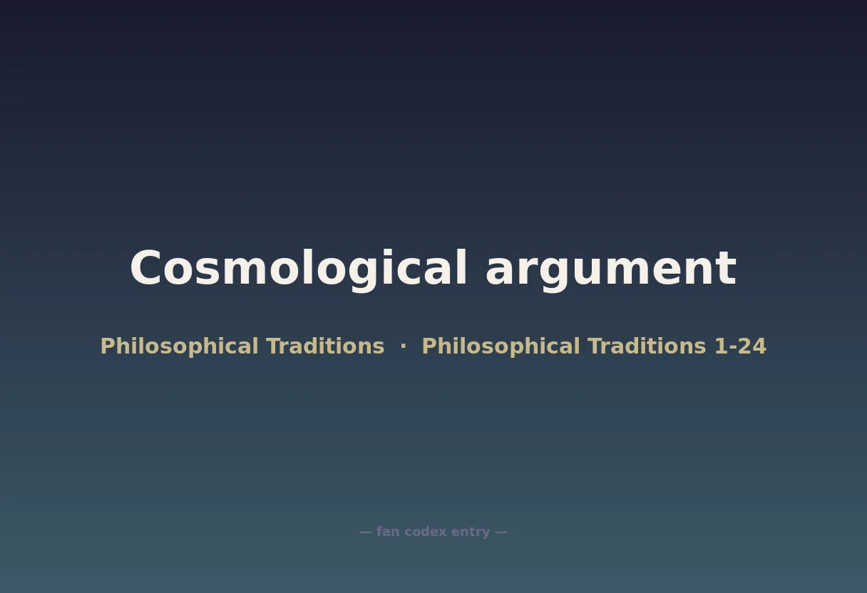 Cosmological argument